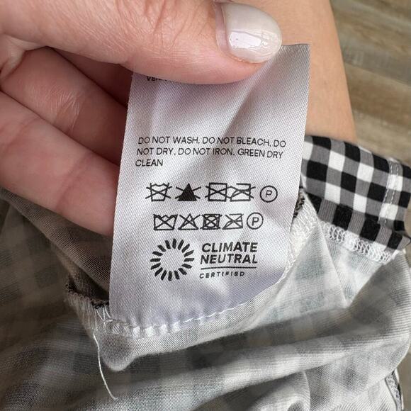 Reformation Black White Gingham Midi Skirt - Size S - Picture 5 of 5